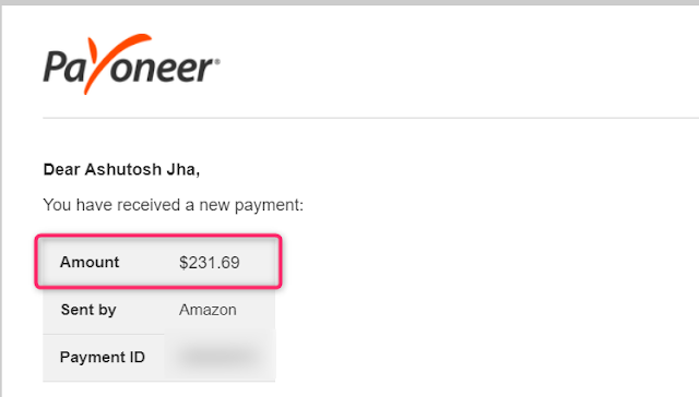 Amazon US Affiliate payment using Payoneer