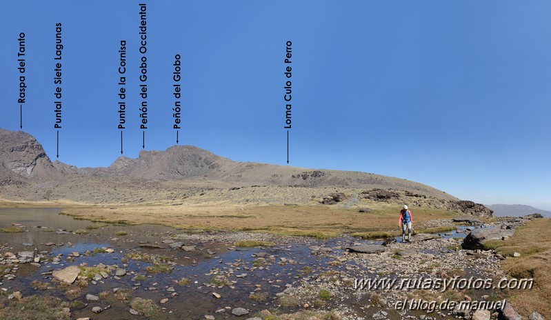 Puntal de Siete Lagunas desde Trevélez (Sierra Nevada)