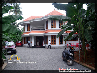 256 Square Meter (2761 Square Feet) semi circular shaped villa - June 2011