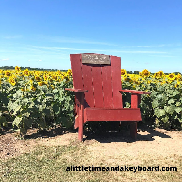 A big chair provides a fun photo opportunity at Von Bergen's Country Market