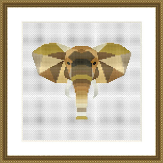 Elephant cross stitch pattern - Tango Stitch