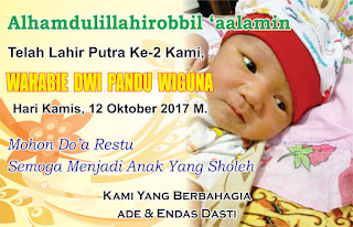 Contoh Kartu Ucapan Aqiqah #UNIK Pada Berkat (Kotak Nasi) 7