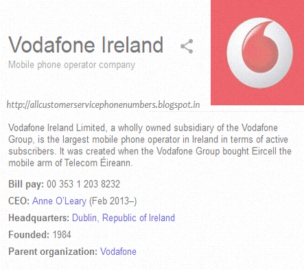 Vodafone cust service