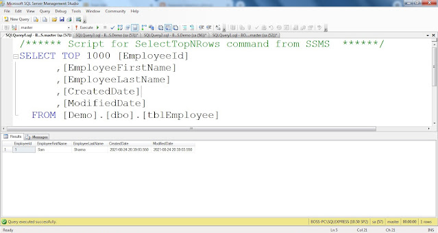 stored procedure in SQL server