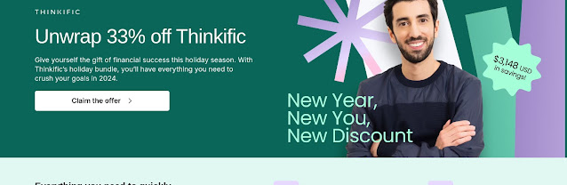 Achieve Success in 2024 with a 33% Discount on Thinkific!