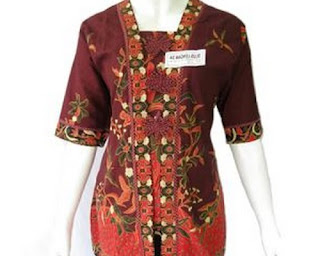 model baju atasan batik lengan panjang