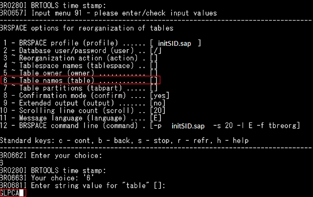 Table Reorg using Brtools