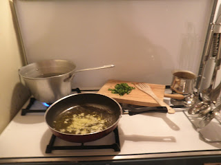 Cooking Spaghetti Aglio Olio