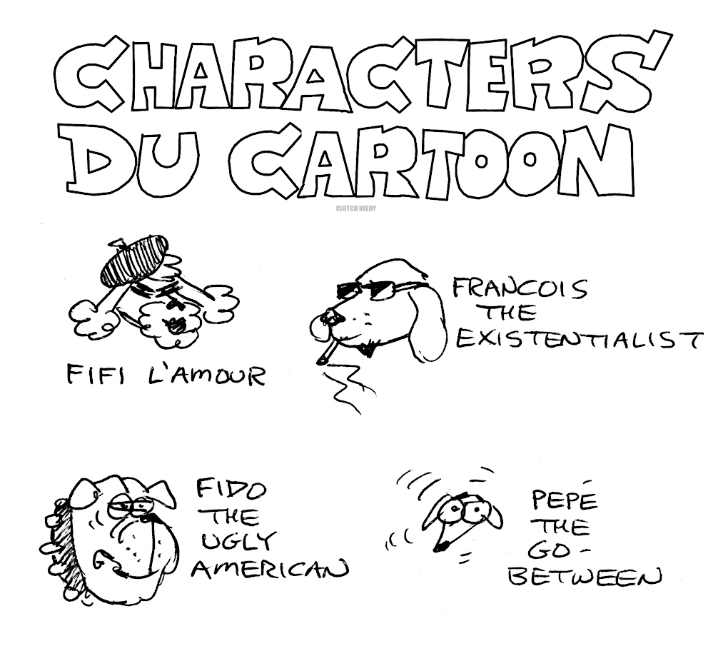 a Clutch Needy cartoon about cartooning