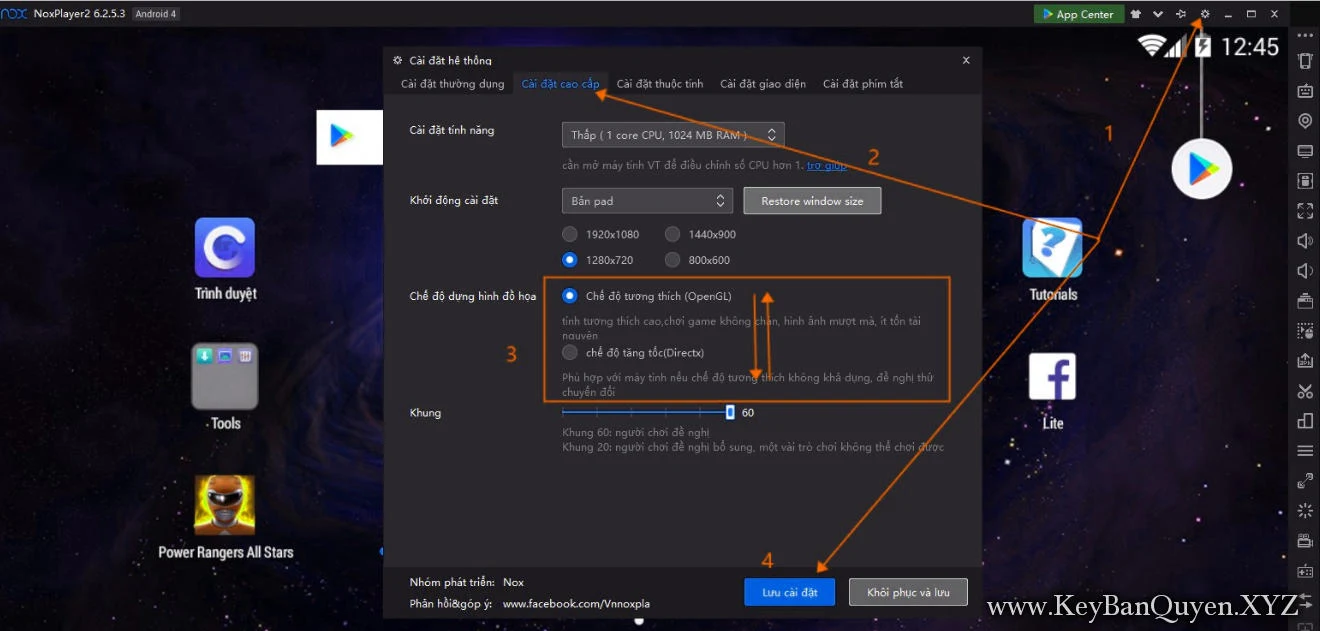 Nox App Player 6.2.5.3 Full Key,Giả lập Android hoàn hảo, thay thế điện thoại chơi game trên PC