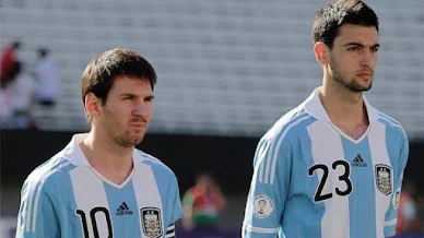 Lionel Messi et Javier Pastore