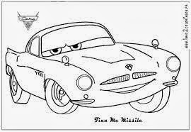 Lightning McQueen is the principal graphic symbol on Cars Disney Movie Top Cars Coloring Pages - Lightning McQueen