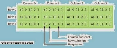 Two Dimensional Array Table