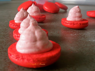 Macarons fraise préparation 