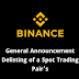 Binance Trading Pairs Update: Decoding the Changes Set for 2023-12-29