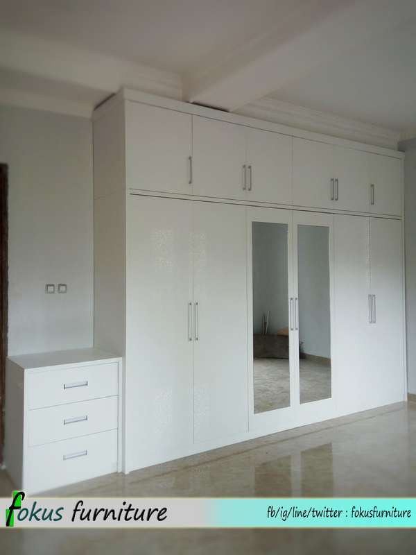 Wardrobe minimalis custom di Cibubur Furniture Kitchen 