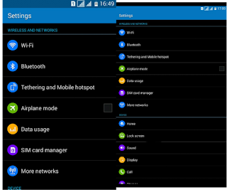 screen resolution change before after samsung galaxy v android