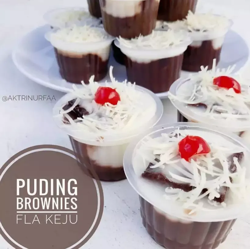 Cara Mudah Membuat Pudding Brownies Fla Keju Yang Unik Dan Enak Rasanya