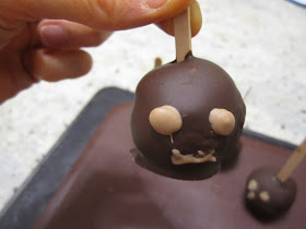 Pop cake d'Halloweenau chocolat 