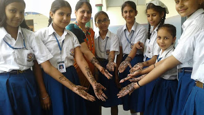 Mehendi competition in OPS International School