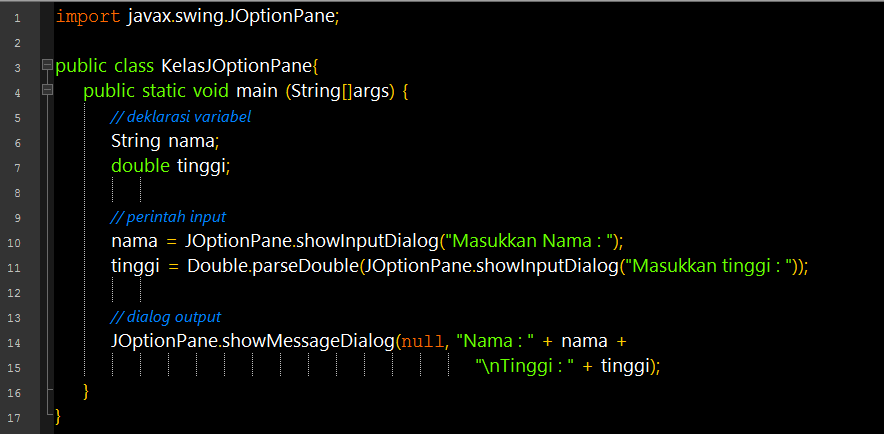 Perintah Input Output pada Pemrograman Java [Materi 5 