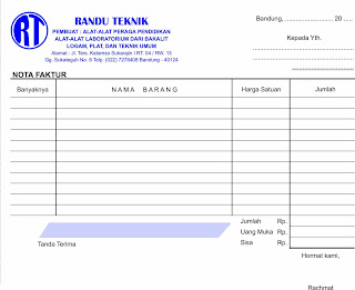 BANDUNG Paris van Java With Love: CETAK BON, FAKTUR DAN 