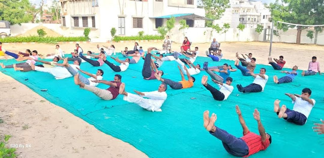 BJP celebrated Yoga Day, program of yoga practice at Mandal level