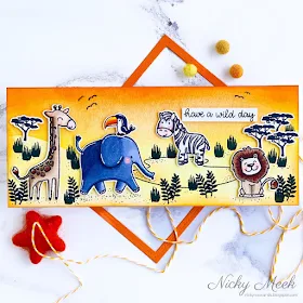 Sunny Studio Stamps: Savanna Safari Birthday Cards by Nicky Meek