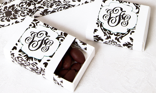 DIY Damask Wedding Favors These lovely damask wedding favors are great for