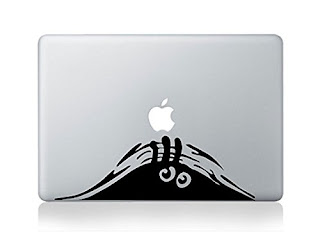  Monster Peeking Keypad Vinyl Car Sticker Symbol Silhouette Keypad Track Pad Decal Laptop Skin Ipad Macbook Window Truck Motorcycle