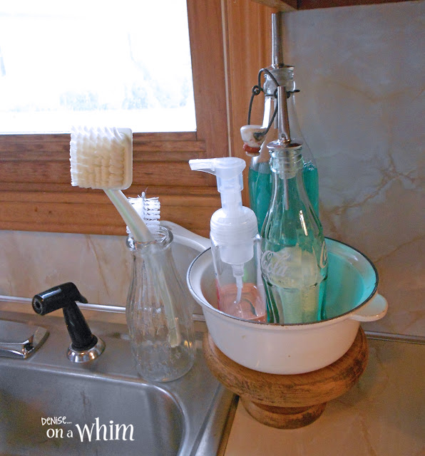 Vintage & Repurposed Kitchen Soap Station | Denise on a Whim