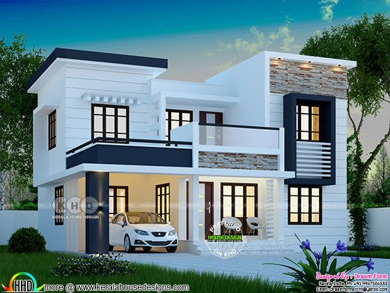 1748 square feet modern 4  bedroom  house  plan  Kerala home  