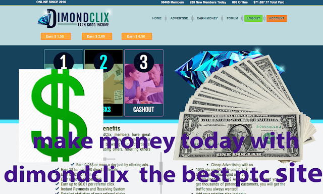 earn money with dimondclix best ptc site 