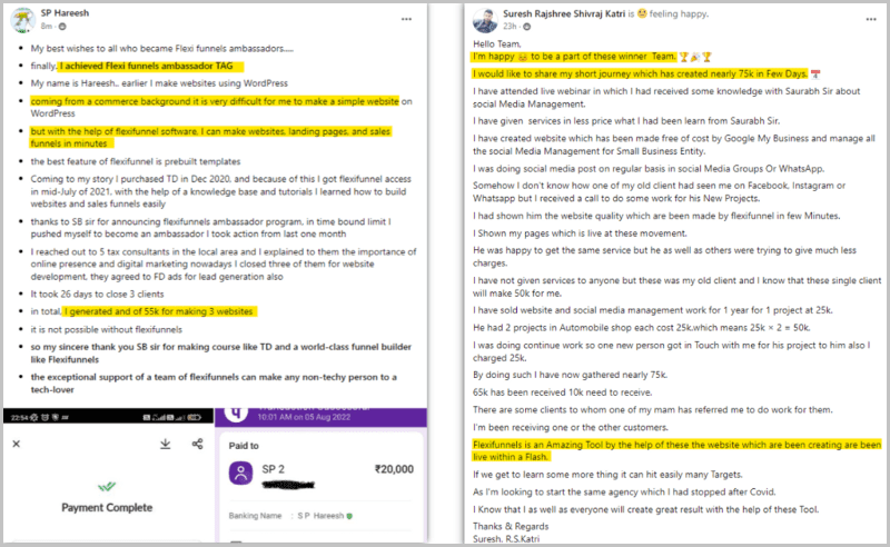 Flexifunnels user testimonials 4