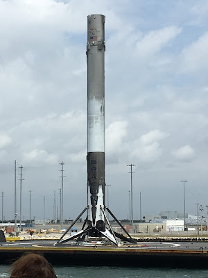 Falcon 9 rocket returning to base