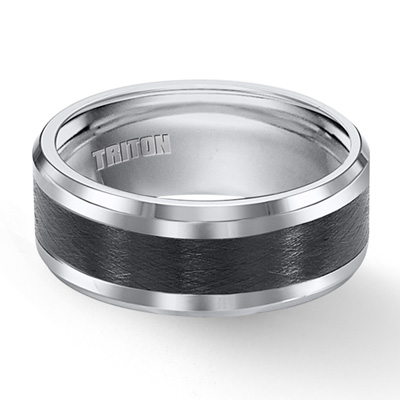 Zales- Triton Men's 9.0mm Comfort Fit Tungsten Carbide Wedding Band ...