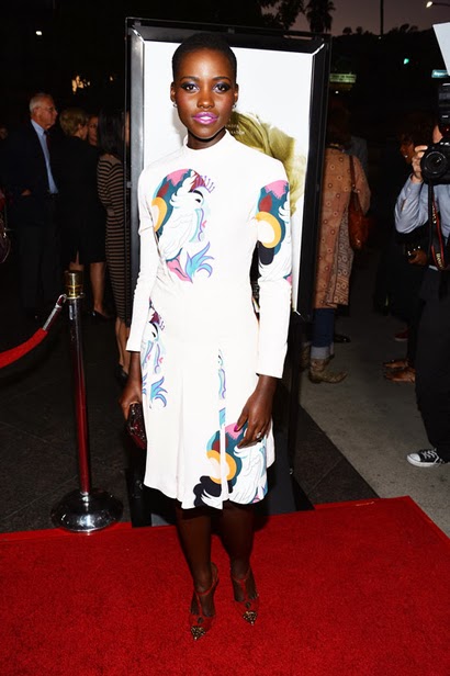 Lupita Nyong'o in Miu Miu for LA Premier of 12 Years a Slave