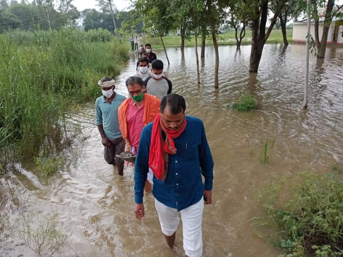 मझियार के अनेक घर जलमग्न, सपा नेता सिद्धार्थ ने किया जल निकासी की मांग