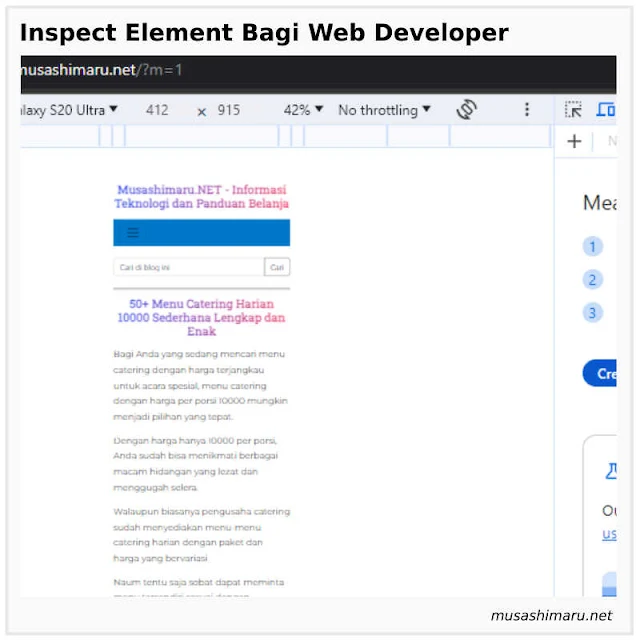 Inspect Element Bagi Web Developer