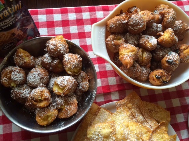 Venetian Carival Frittelle, with and without custard filling
