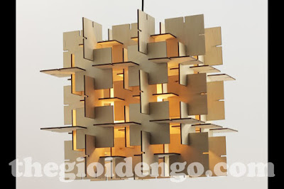 Thế Giới Đèn Gỗ - Đèn gỗ trang trí ma trận vuông