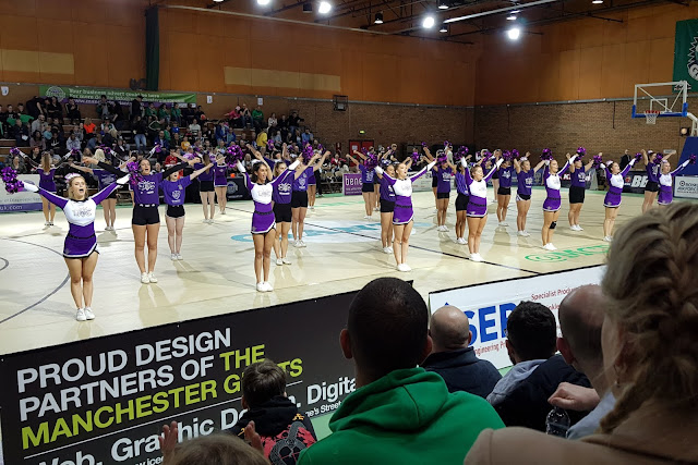 Manchester Giants Basketball Cheerleading Squad half time entertainment