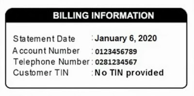 PLDT Billing Information