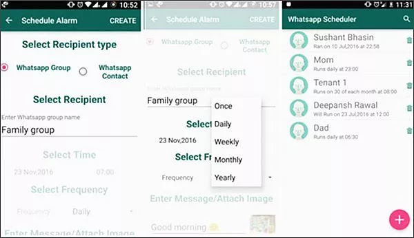How to schedule messages in WhatsApp