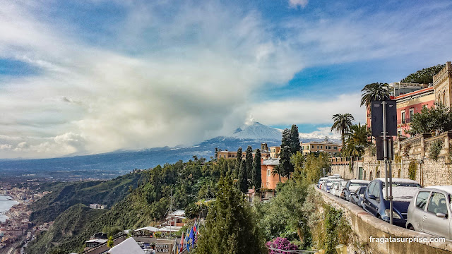 Vulcão Etna em Taormina na Sicília