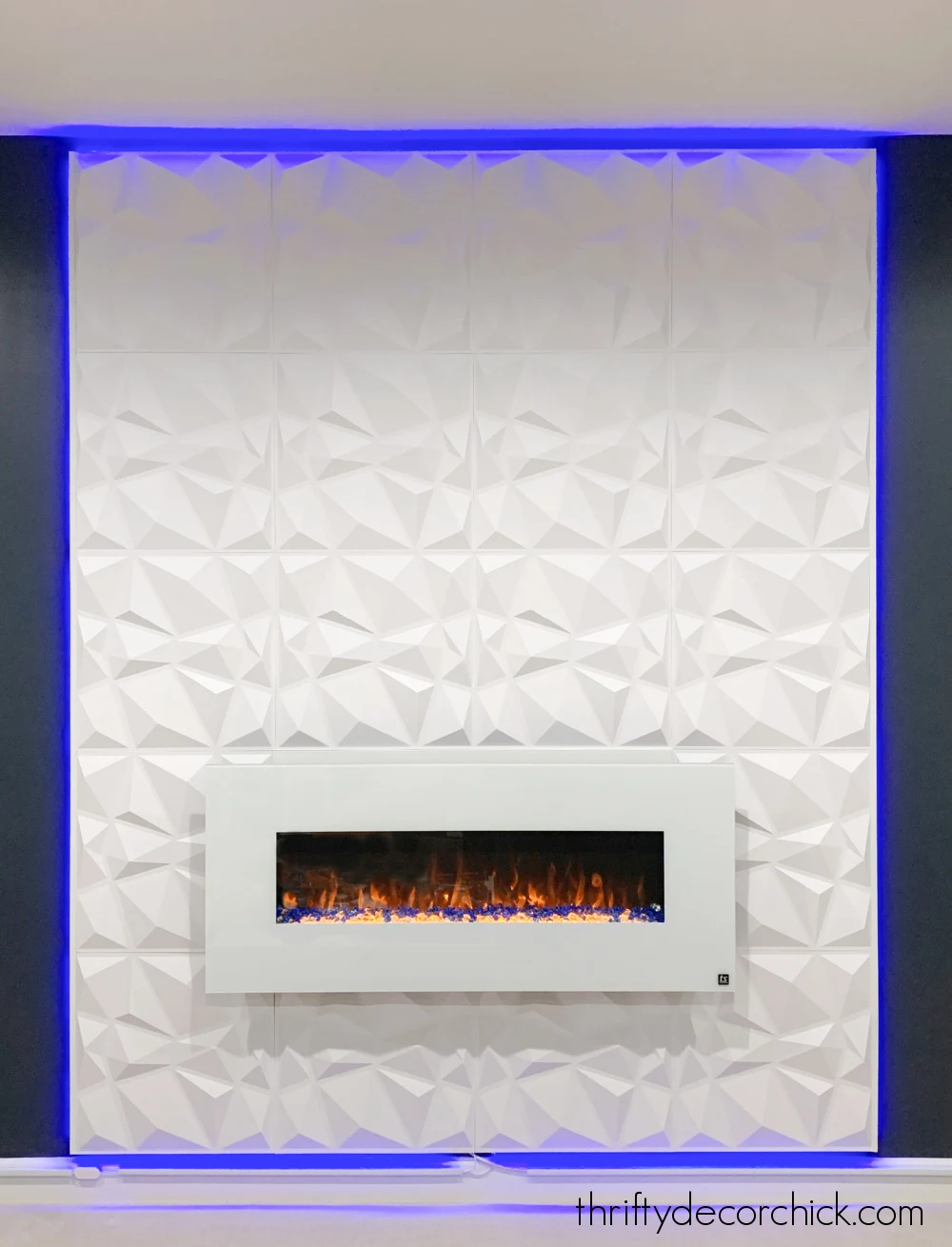 white fireplace white 3D panels