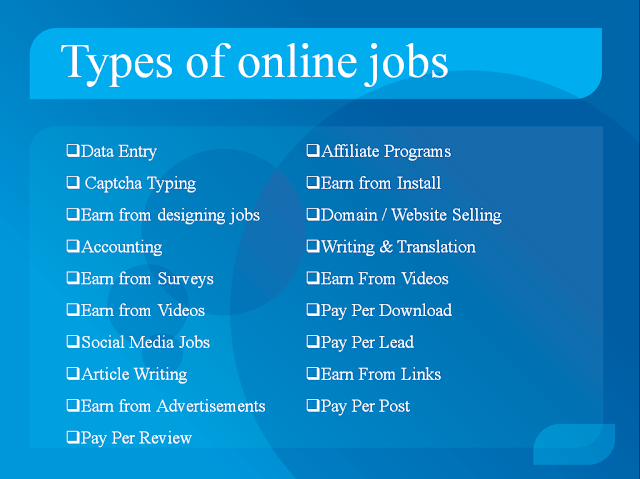 Online Jobs List - sebosa