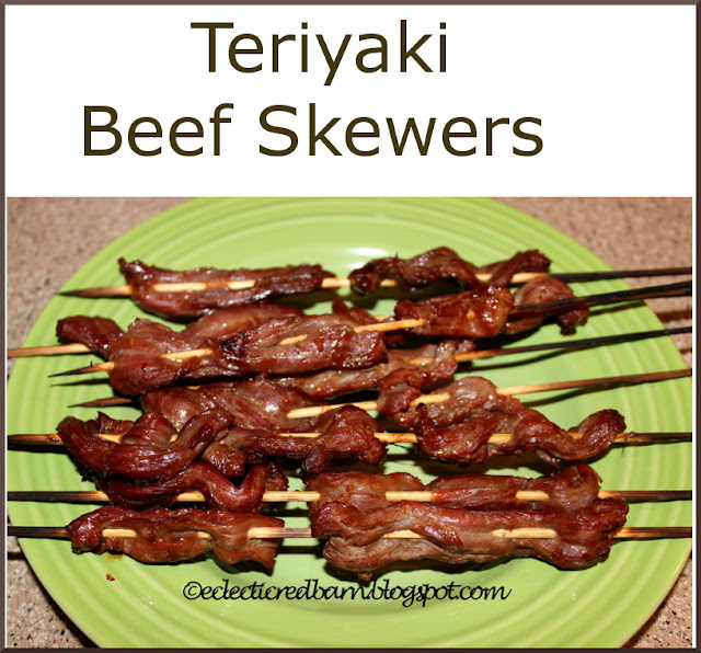 Eclectic Red Barn: Teriyaki Beef Skewers