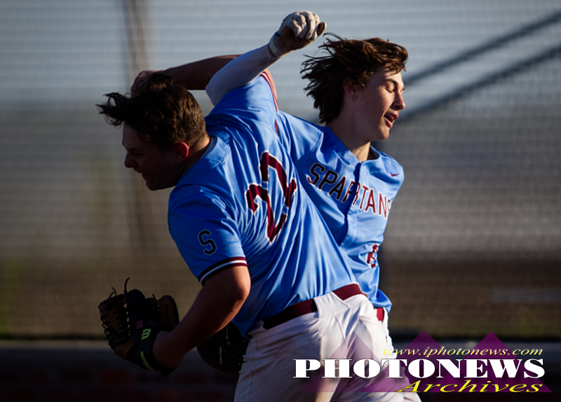 Junior Luke Landrus with teammate Braxton Waller