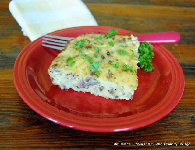 Southern Sausage and Grits Brunch Casserole at Miz Helen's Country Cottage